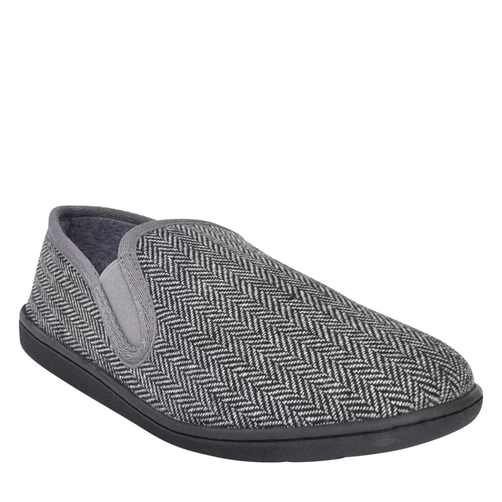 Mens CLARKS Mens King Ease G-Fit Slipper In Grey