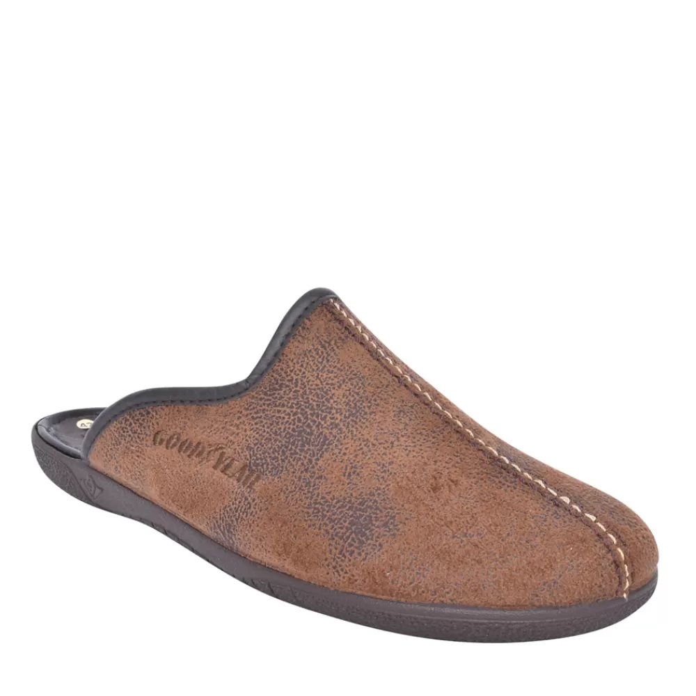 Mens GOODYEAR Mens Kmg014 Tees Stitching Slipper In Brown