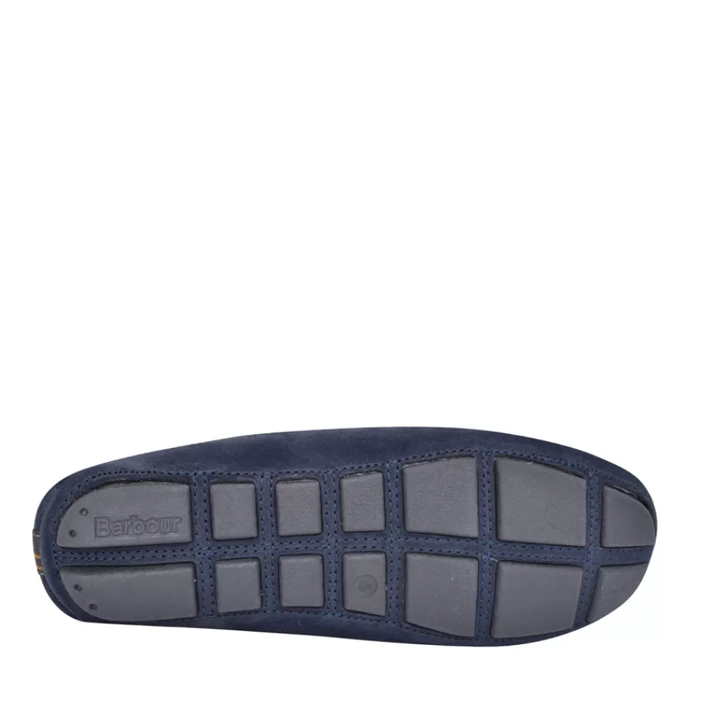 Mens BARBOUR Mens Monty Suede Moccasin Slipper In Navy