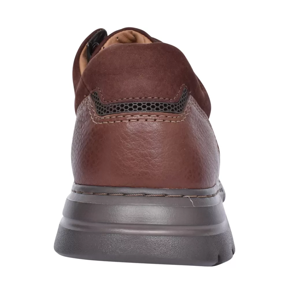 Mens CLARKS Men's Un Brawleylace Leather H-Fit Shoe In Brown