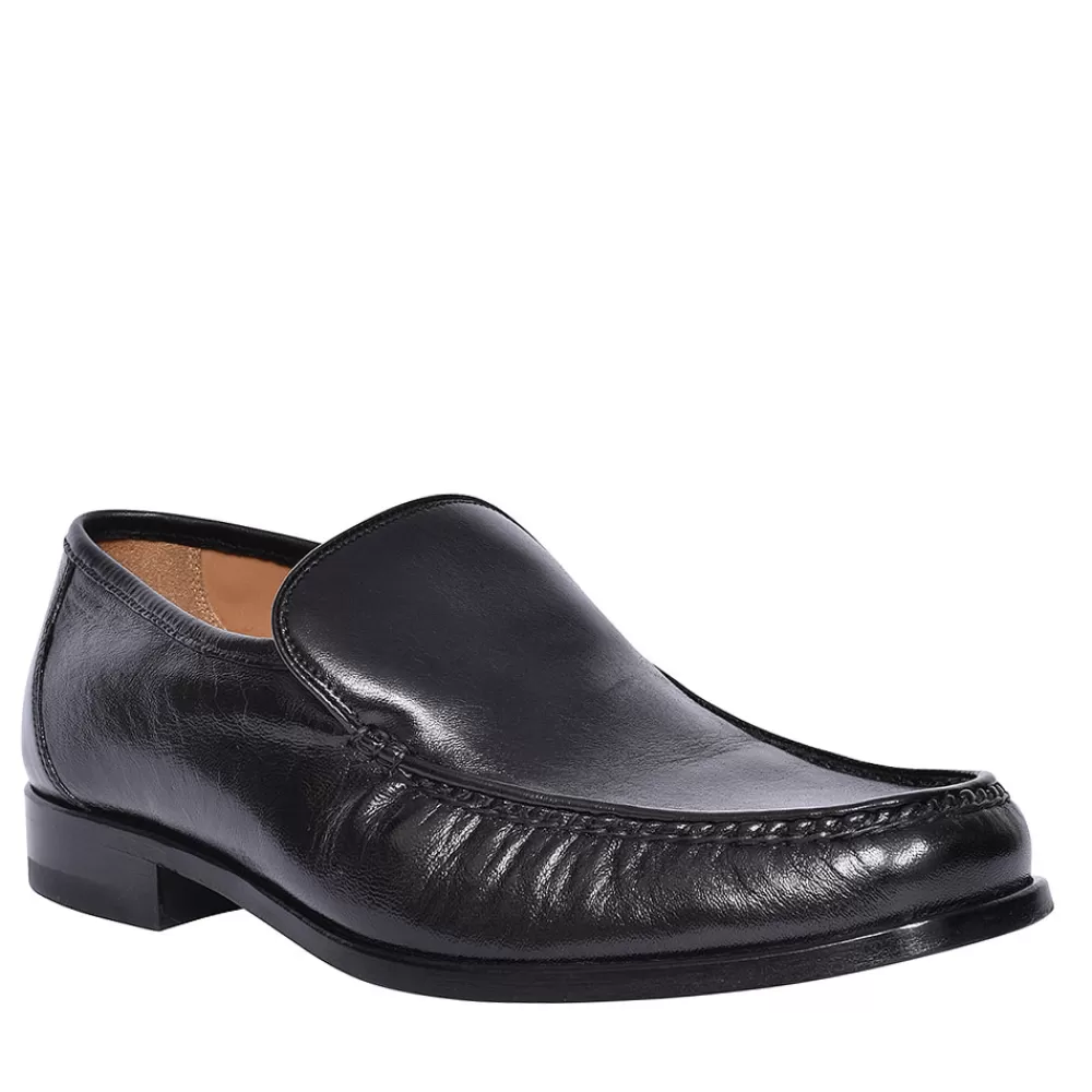 Mens LOAKE Sienna Moccasin Slip On Shoe For Men In Black