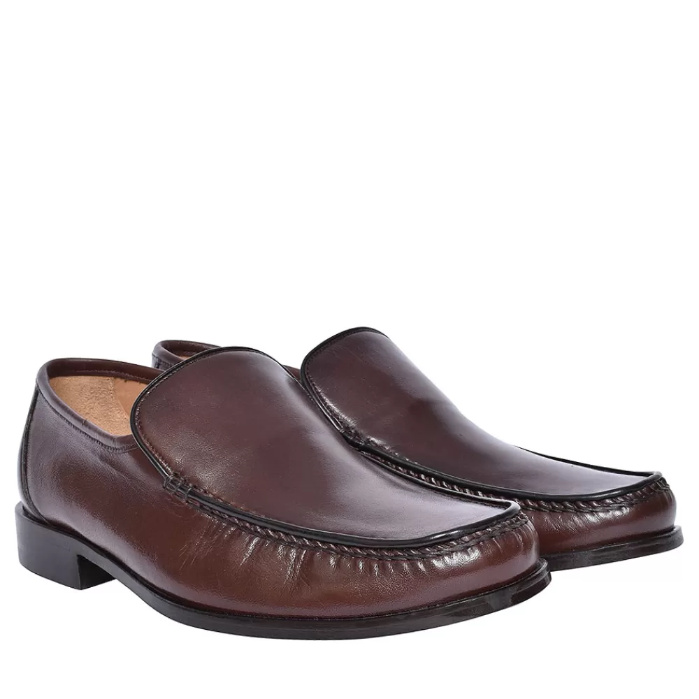 Mens LOAKE Sienna Moccasin Slip On Shoe For Men In Brown
