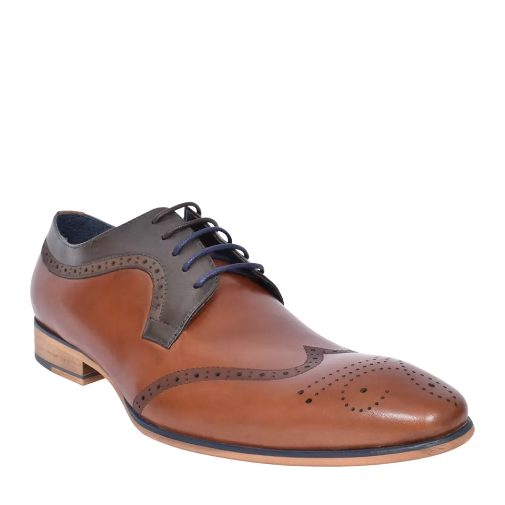 Mens BOWE & BOOTMAKERS Twickenham Punch Detail Brogue Shoe For Men In Multi-Colour