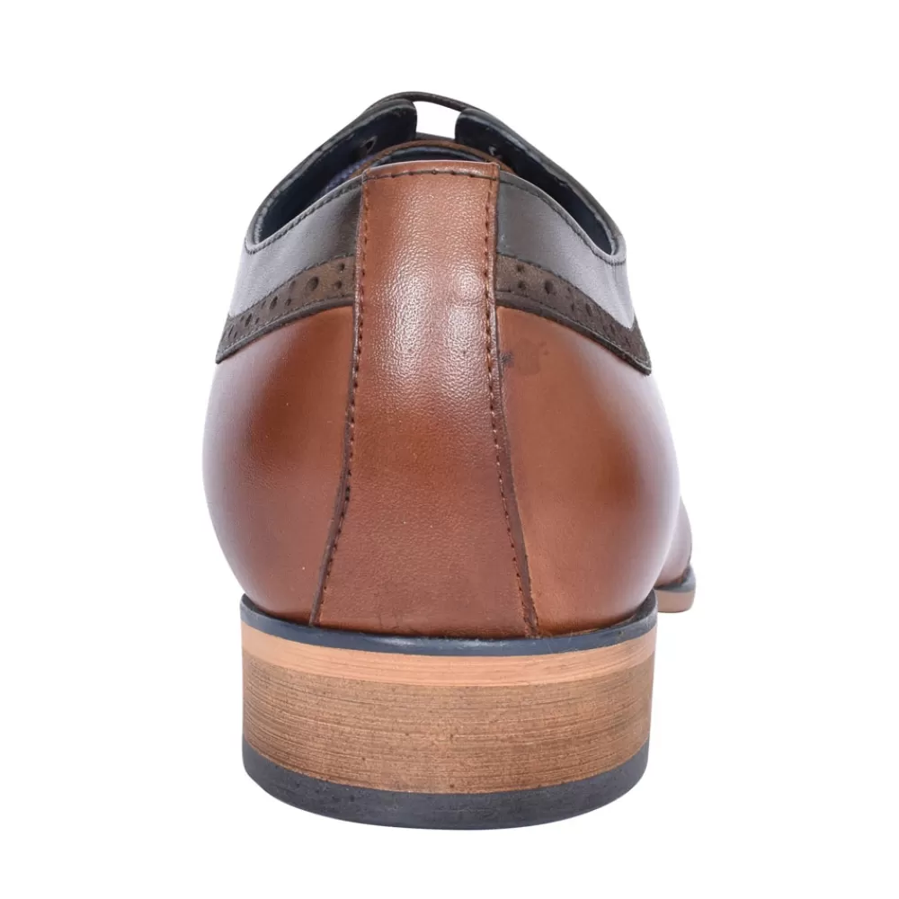 Mens BOWE & BOOTMAKERS Twickenham Punch Detail Brogue Shoe For Men In Multi-Colour