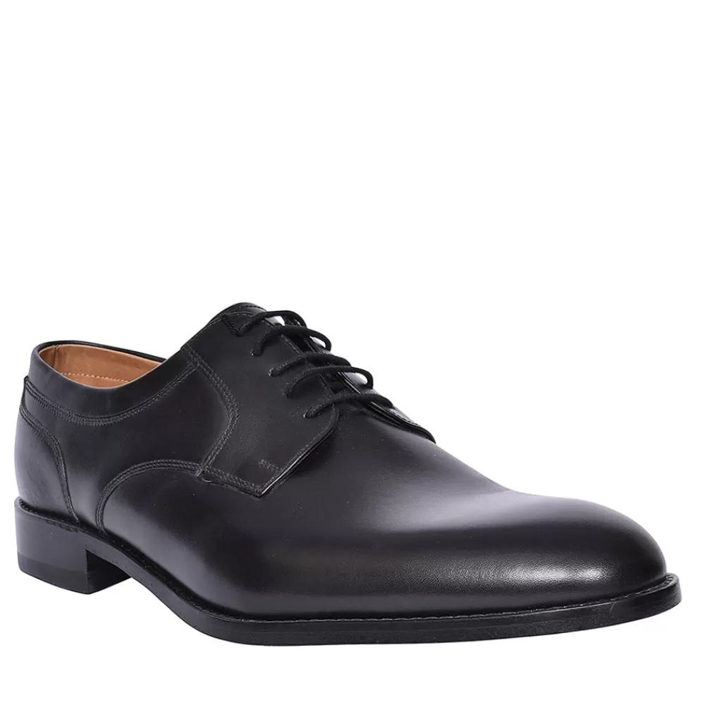 Mens LOAKE Wycombe Laced Plain Toe Shoe For Men In Black